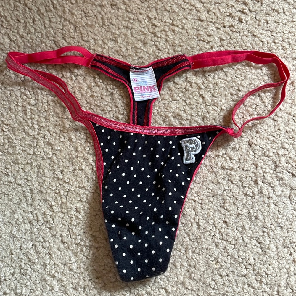 Vintage double string cotton thong